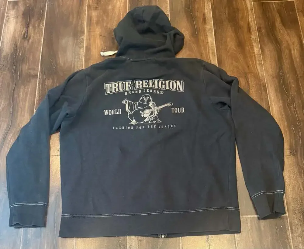 Vintage True Religion World Tour Fashion for the Senses Full Zip Hoodie